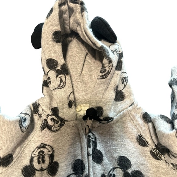 H&M Mickey Mouse Gray and Black Kids Footie - Picture 3 of 4